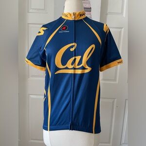 PacTimo Cal Women's Short Sleeve Cycling Jersey - Navy/Gold